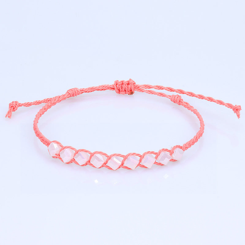 Handmade Cubic Crystal Bead Bracelet