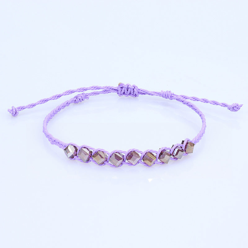 Handmade Cubic Crystal Bead Bracelet