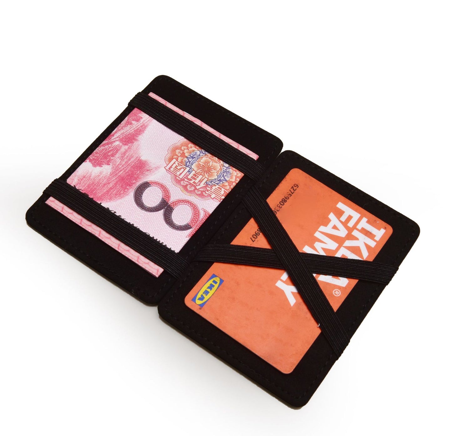 Flip PU Magic Wallet Business Card Holder