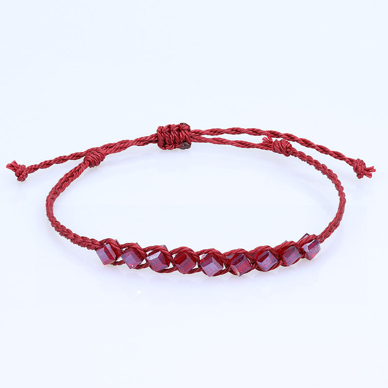 Handmade Cubic Crystal Bead Bracelet