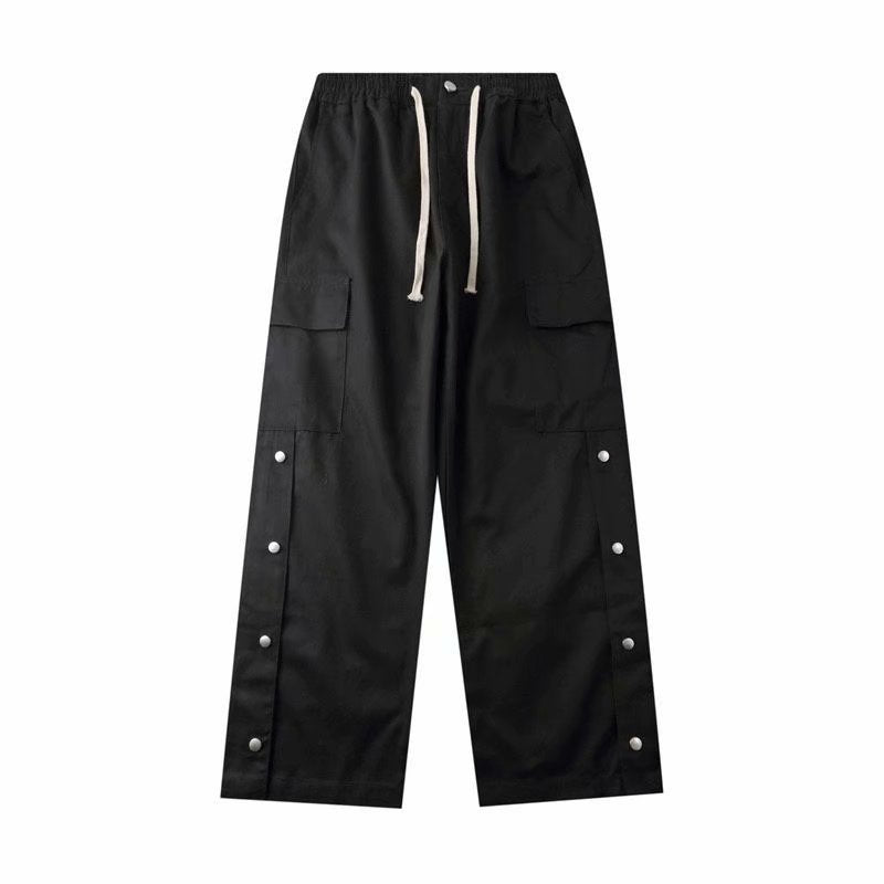 Tooling Breasted Trousers Dark Wind Loose Zipper Casual Pants