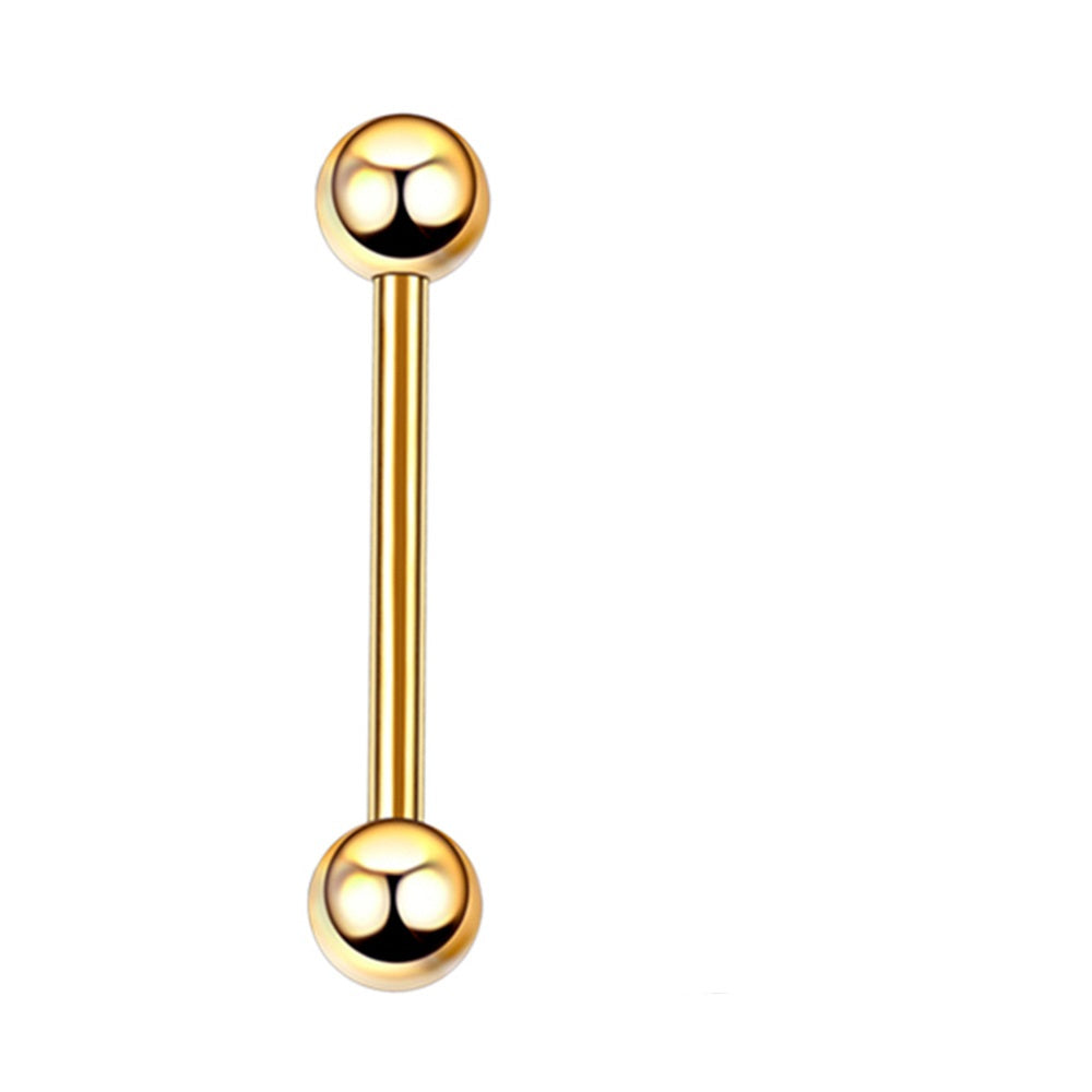 Stainless Steel Tongue Nail Double-headed Ball Dumbbell Breast Nail Ear Bone Nail