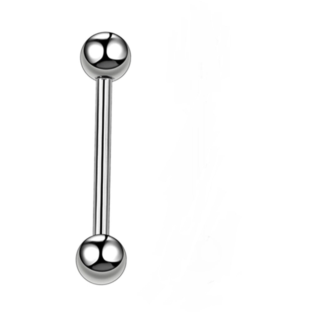 Stainless Steel Tongue Nail Double-headed Ball Dumbbell Breast Nail Ear Bone Nail