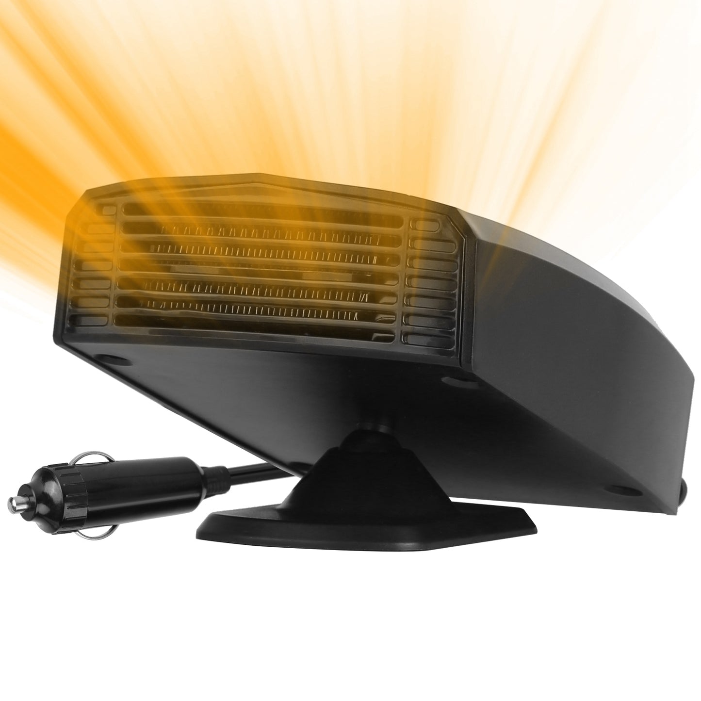 24V 180W OR 12V 150W Portable Car Heater Heating Fan 2 In 1 Defroster Defogger Demister Windshield Heater Automotive Cooling Fan With 360 Degree Rotating Base