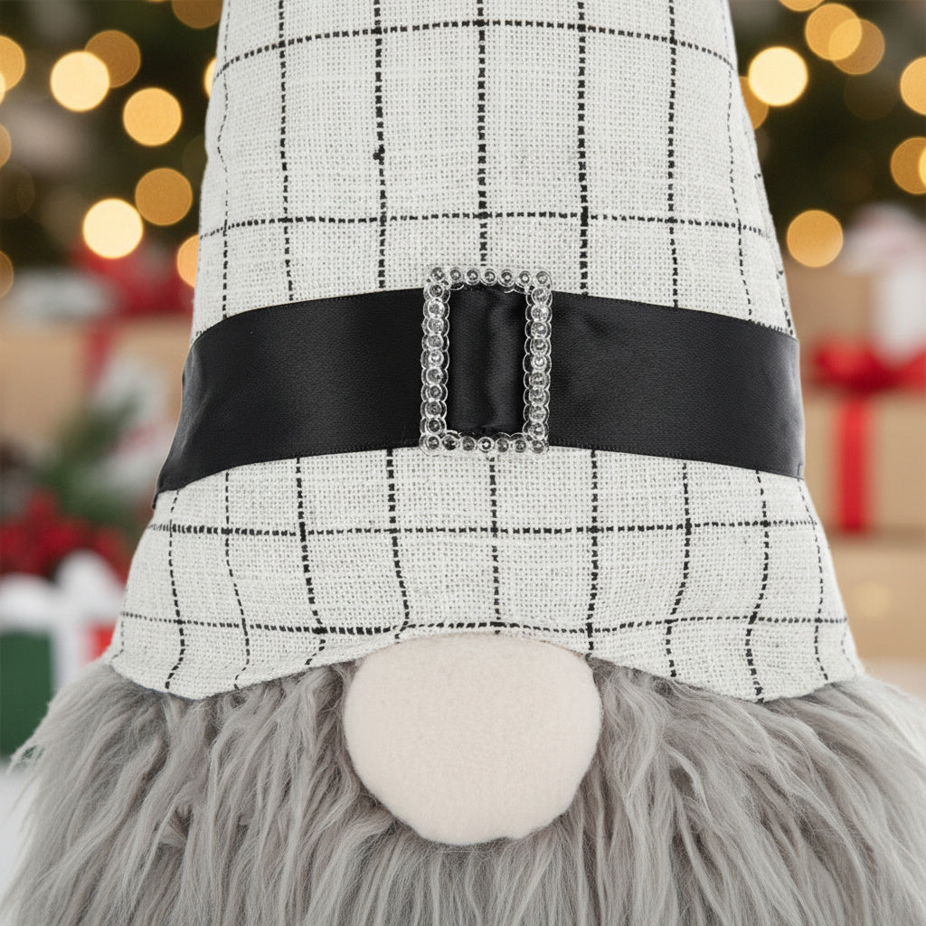 2PCS Set Christmas Gnome Table Decor 10.2x5.5x23.5in Charming Fabri Gnomes With White Hats Festive Perfect For Unique Seasonal Decoration Ideal For Holiday Ambiance And Easy