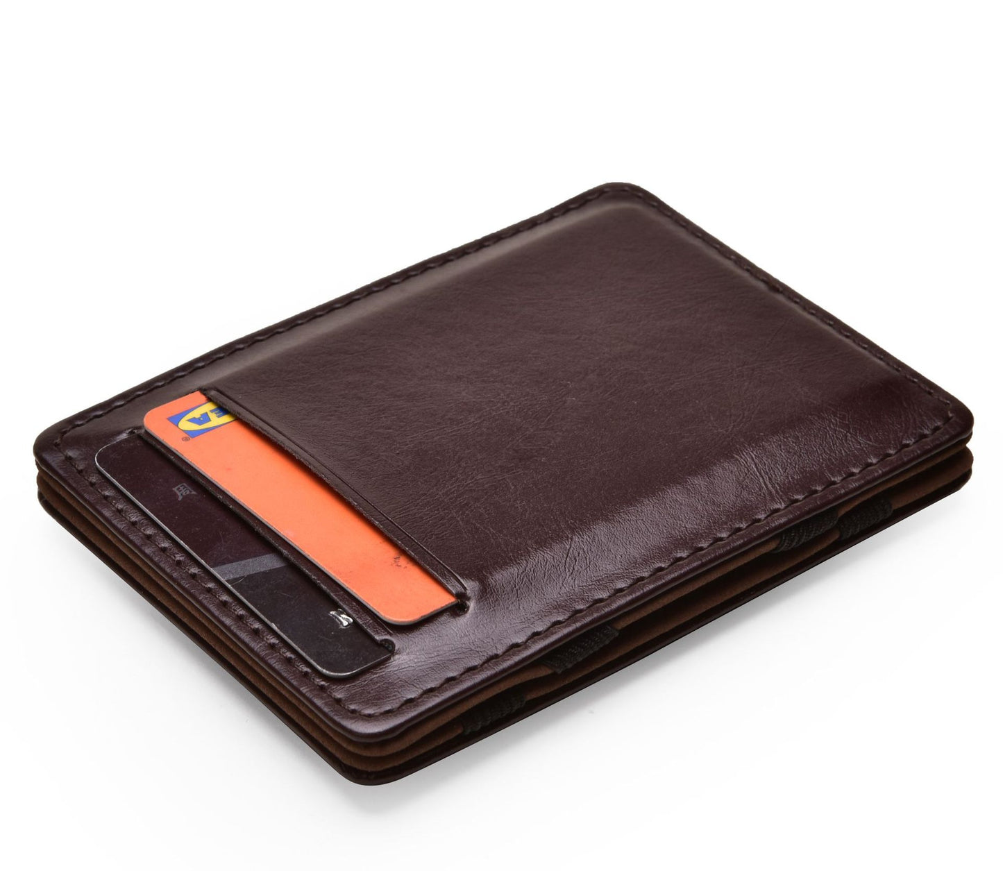 Flip PU Magic Wallet Business Card Holder