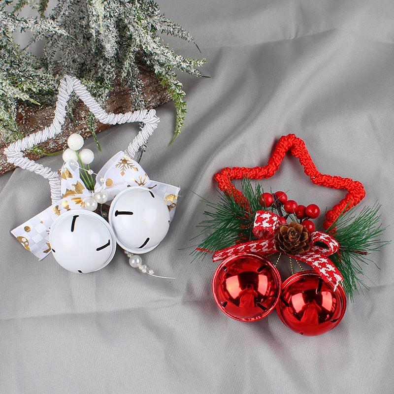 Christmas Five-pointed Star Bell Accessories Pendant Christmas Tree Ornament For Christmas Party DIY