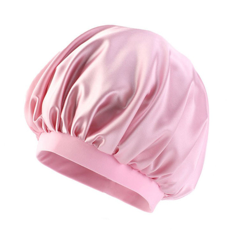 Printed Satin Elastic Wide Edge Nightcap