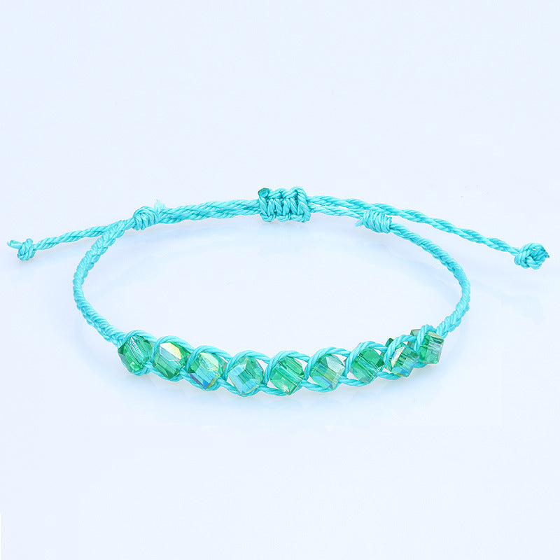 Handmade Cubic Crystal Bead Bracelet