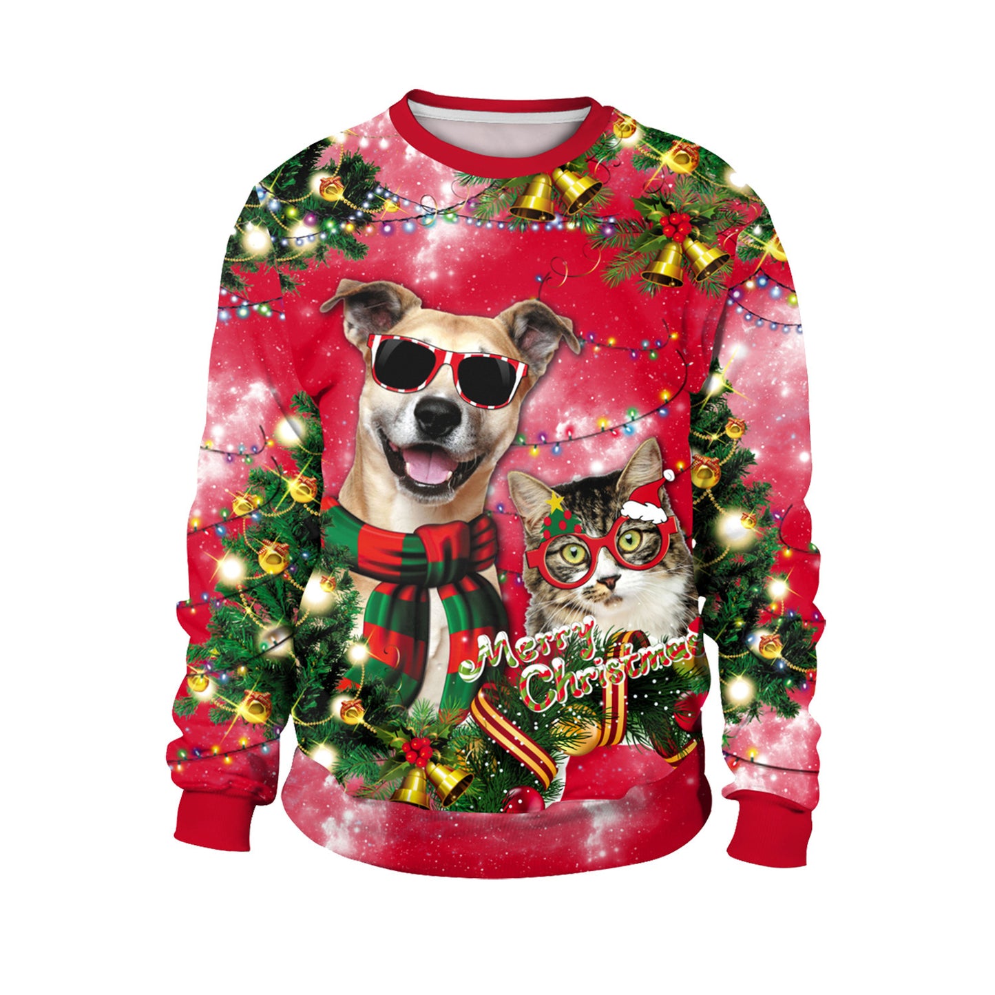 Digital Printed Round Neck Long Sleeve Couple Sweatshirt