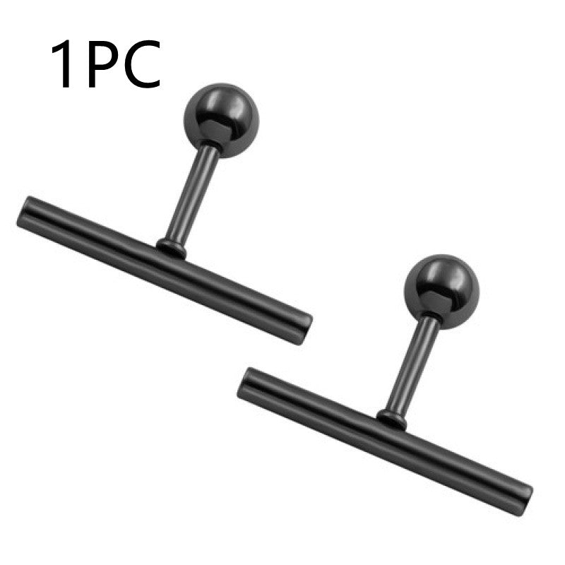 Female Minimalist Long Straight T-pole Stick Earrings