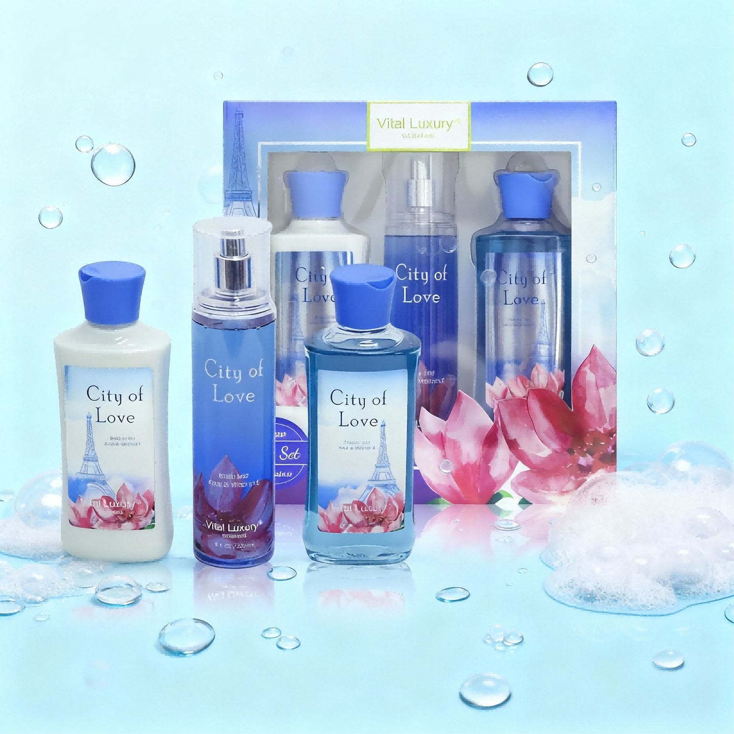 Christmas Gift Set 3-Piece Set, 10 Fl.oz Body Care Fragrance Set, Featuring Floral, Candy, And Sweet Pea Scents. Includes Scented Shower Gel, Body Lotion, And Body Mist.  A Perfect Winter Body Moistur