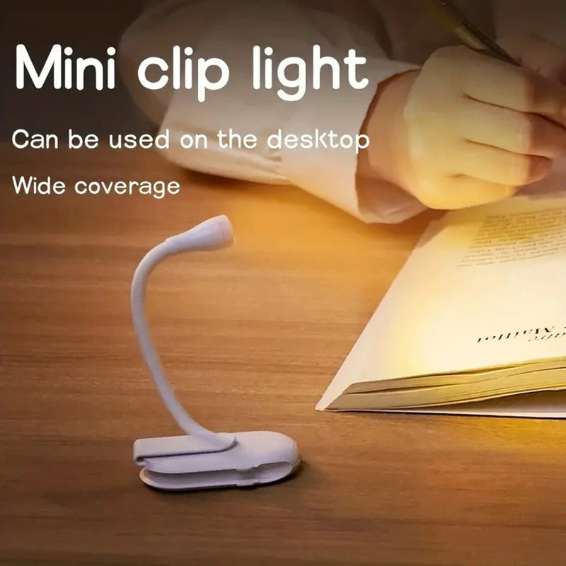 Book Light Reading Lights for Books in Bed Led Book Night Lamp Rechargeable 3 Color Stepless Brightness Clip on Reading Lamp