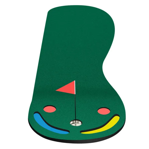 9.8ftx3ft Par 3 Golf Putting Green - Kidney-Shaped, True-Roll Surface, Green PVE Material