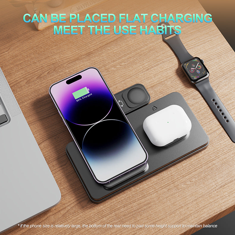 Folding Bracket Multifunctional Three-in-one Wireless Charger