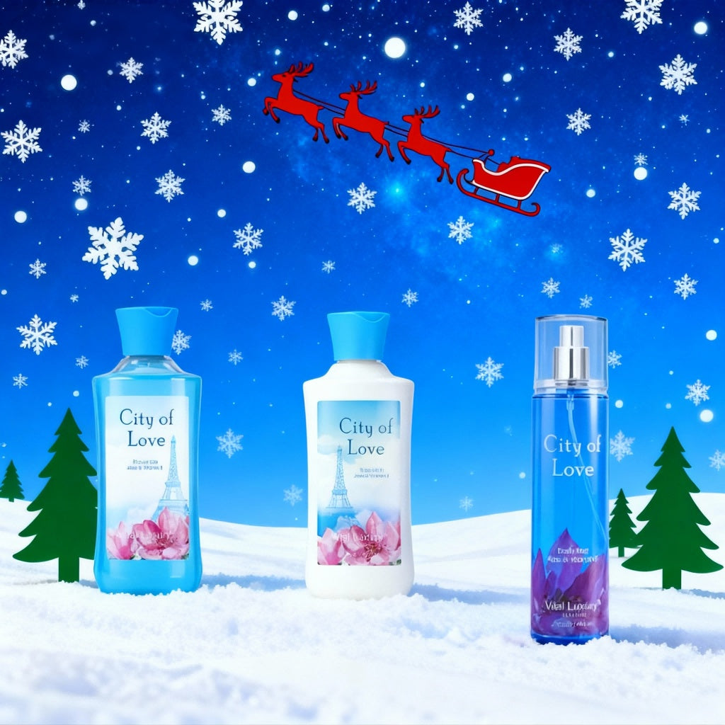 Christmas Gift Set 3-Piece Set, 10 Fl.oz Body Care Fragrance Set, Featuring Floral, Candy, And Sweet Pea Scents. Includes Scented Shower Gel, Body Lotion, And Body Mist.  A Perfect Winter Body Moistur