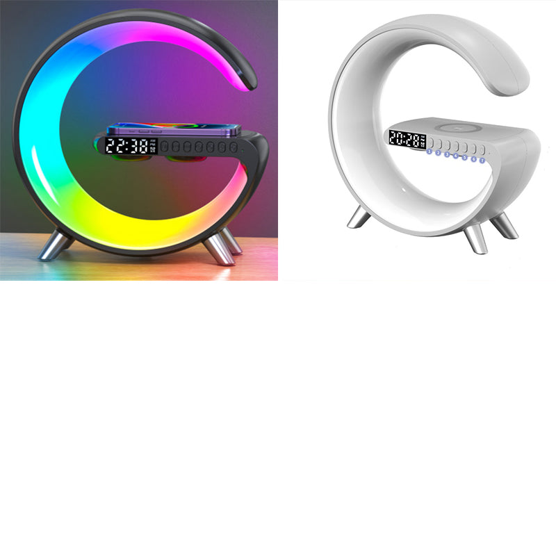 (Copy) New Intelligent G Shaped LED Lamp Bluetooth Speake Wireless Charger Atmosphere Lamp App Control For Bedroom Home Decor