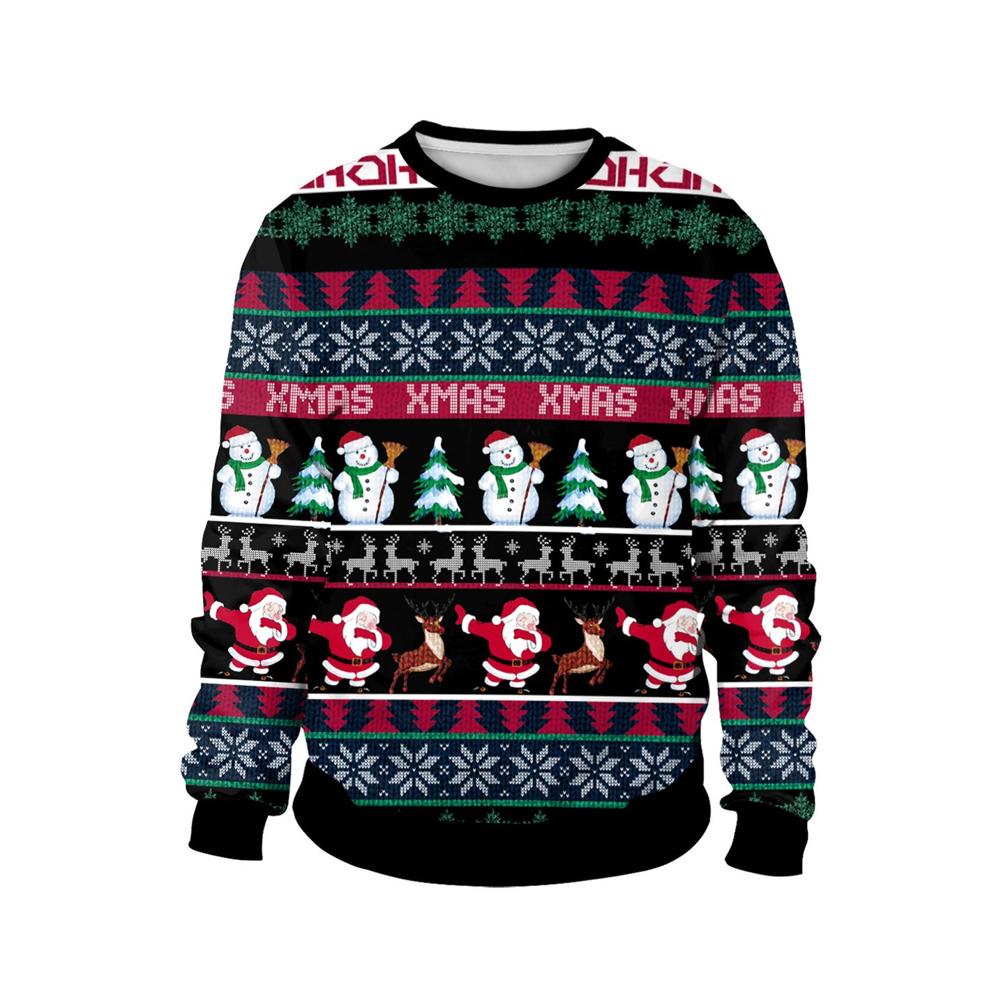 Digital Printed Round Neck Long Sleeve Couple Sweatshirt