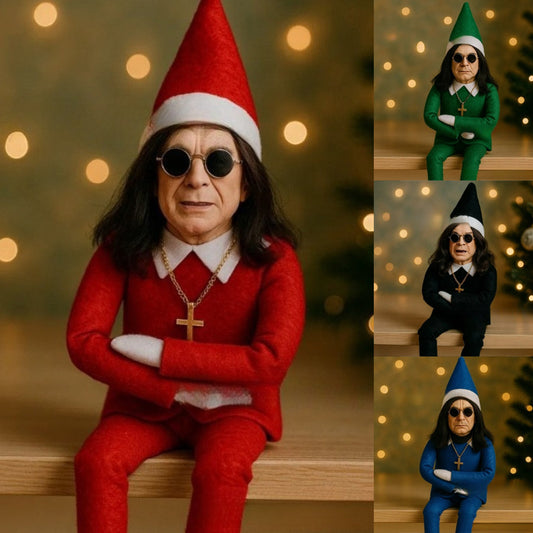 Fashion Ozzy Christmas Elf Doll Xmas Trees Decoration Ornaments Music Godfather Classic Sitting Posture Noel Elf Plush Toys