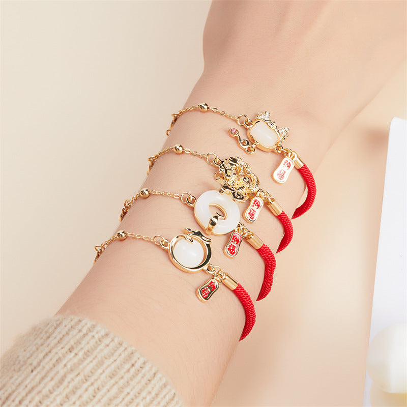 Zodiac Dragon Style Exaggerated And Personalized Trendy Alloy Bracelet