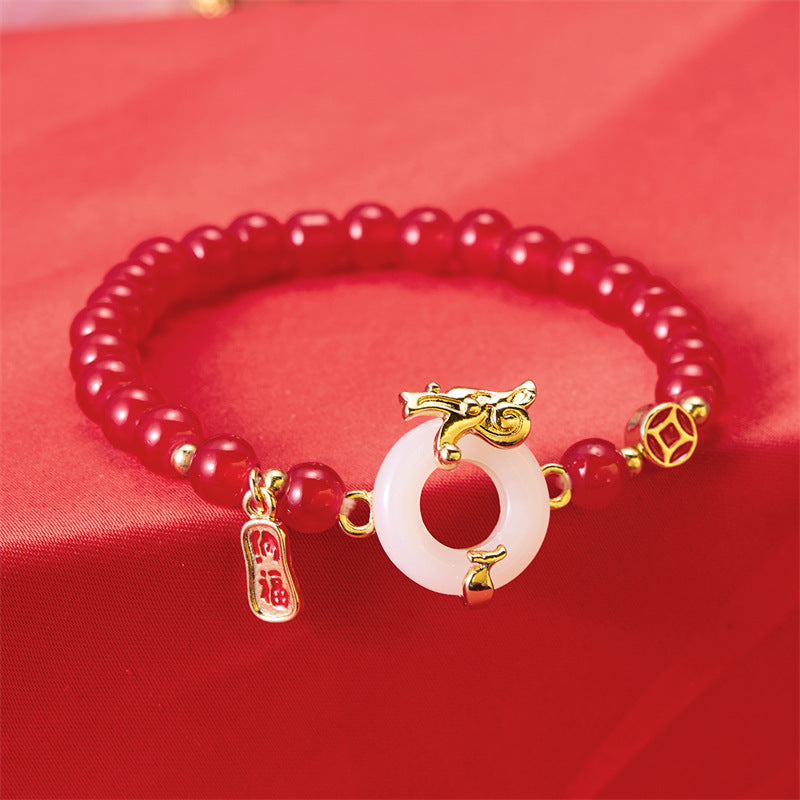 Zodiac Dragon Style Exaggerated And Personalized Trendy Alloy Bracelet