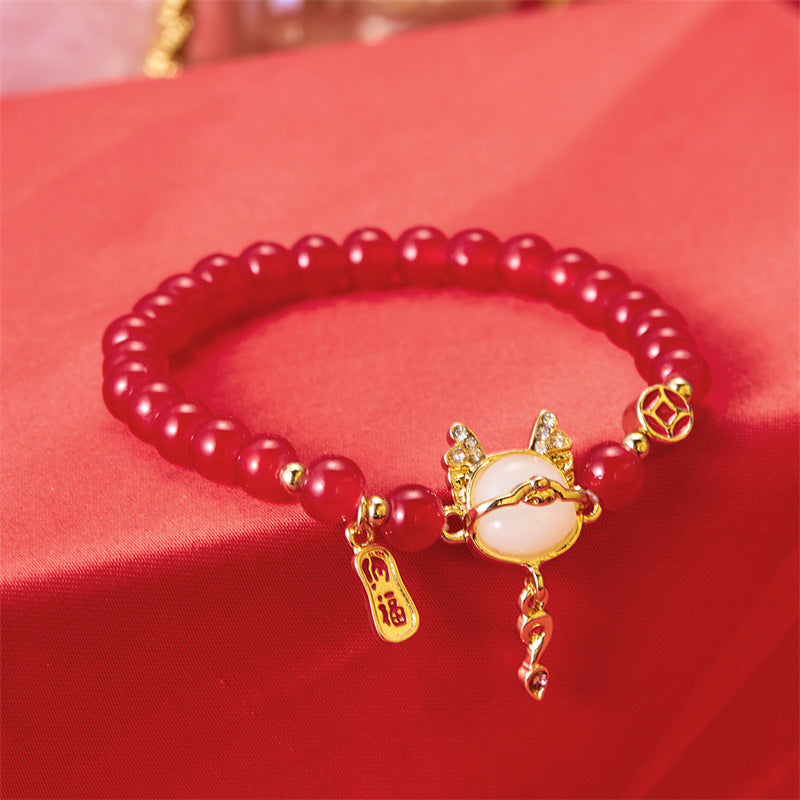 Zodiac Dragon Style Exaggerated And Personalized Trendy Alloy Bracelet