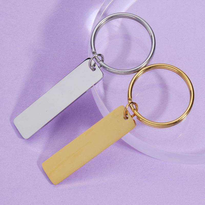 Glossy Can Carve Writing Keychain