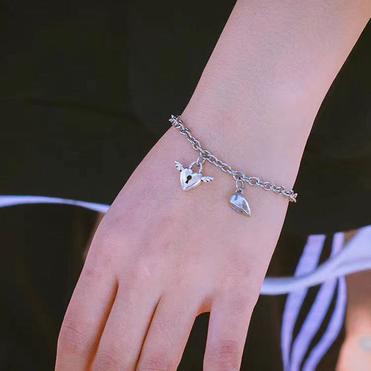 Heart-shape Lock Suction Couple Combination Bracelet