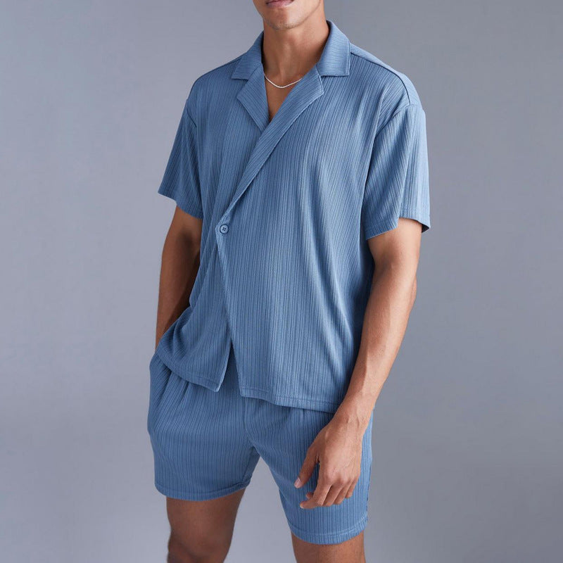 Shirt Shorts Two-piece Set Men's Suit