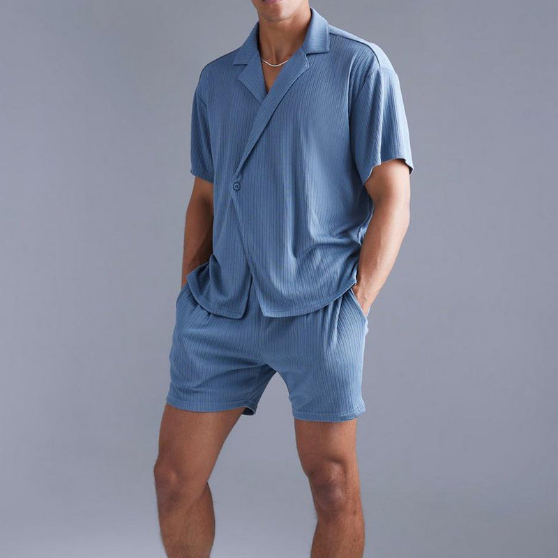 Shirt Shorts Two-piece Set Men's Suit