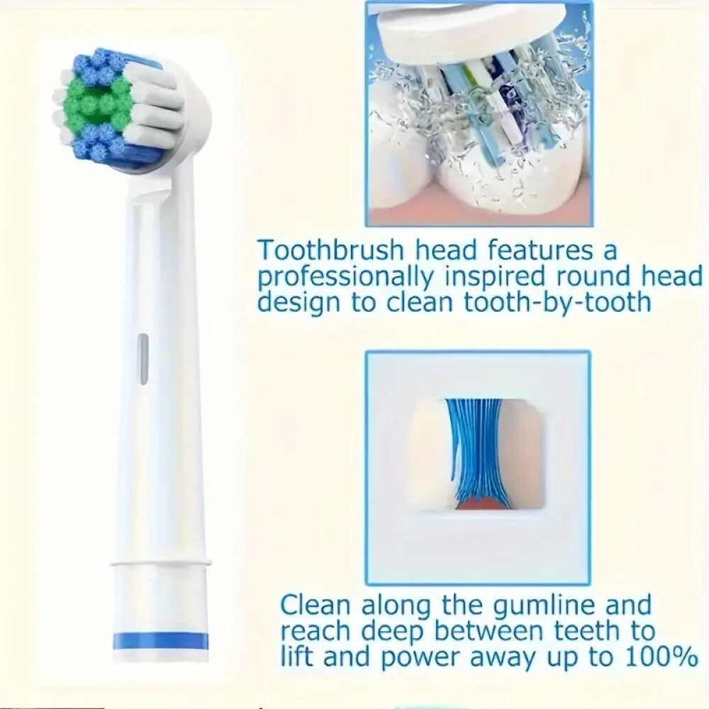 Toothbrush Electric Rechargeable Pro Rotating Brush Heads Timer Modes Usb