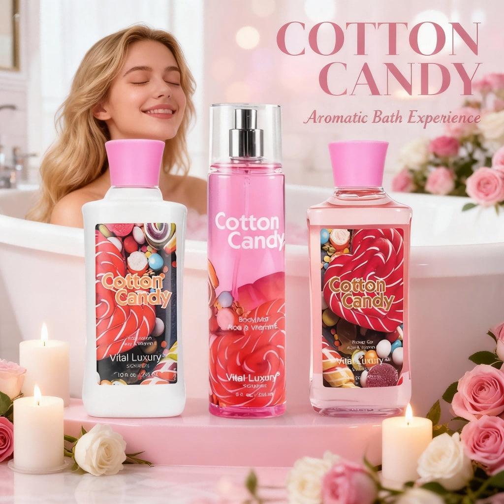 Christmas Gift Set 3-Piece Set, 10 Fl.oz Body Care Fragrance Set, Featuring Floral, Candy, And Sweet Pea Scents. Includes Scented Shower Gel, Body Lotion, And Body Mist.  A Perfect Winter Body Moistur
