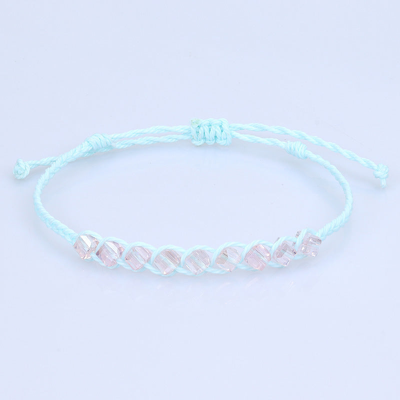 Handmade Cubic Crystal Bead Bracelet