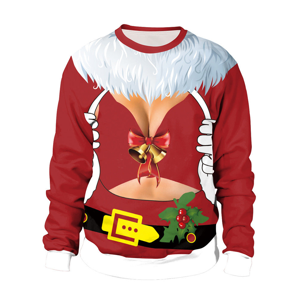 Digital Printed Round Neck Long Sleeve Couple Sweatshirt