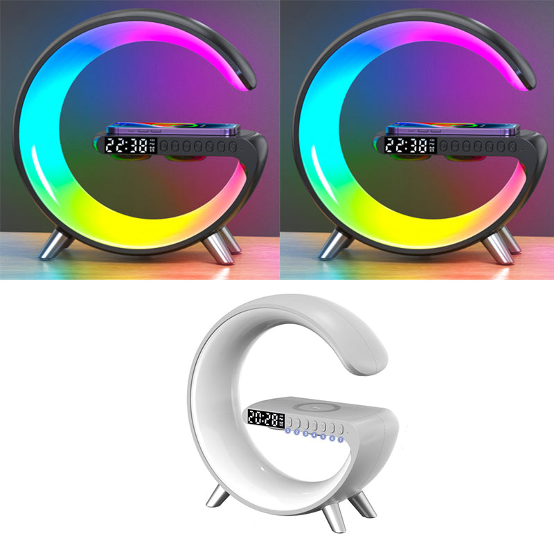 (Copy) New Intelligent G Shaped LED Lamp Bluetooth Speake Wireless Charger Atmosphere Lamp App Control For Bedroom Home Decor